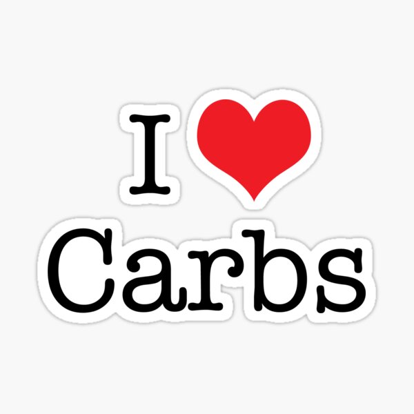 Item preview, I heart carbs designed and sold by Diabetic Designs.