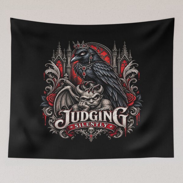 Item preview, Judging Silently Gothic Raven designed and sold by TheInkRaven.