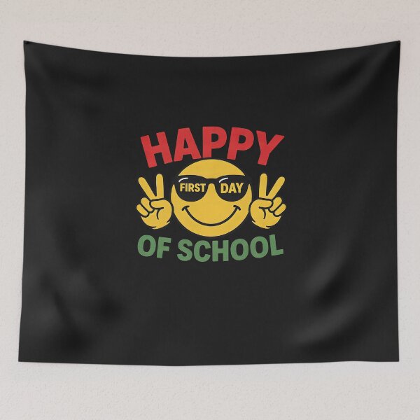 Item preview, Happy First Day of School Smiley Face Kids Classroom  designed and sold by dragonbol023.