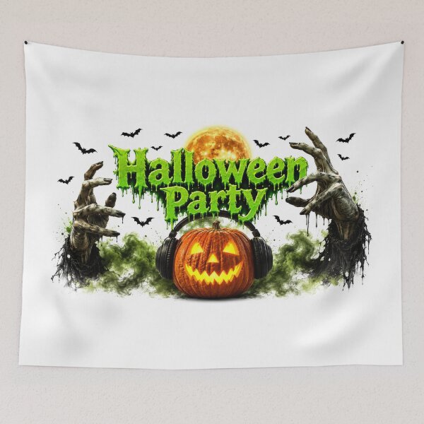 Item preview, Halloween Party Pumpkin DJ designed and sold by DansCreations42.