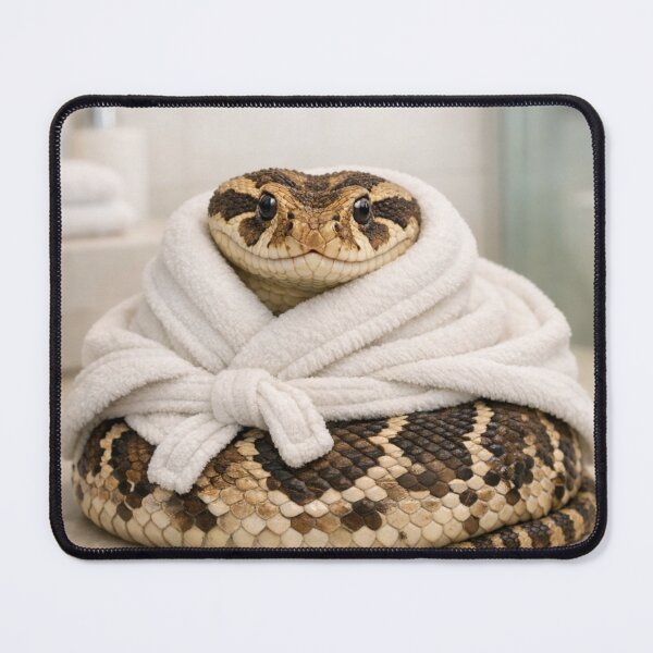 Item preview, Puff Adder Wearing a Bathrobe designed and sold by Sillytoe.