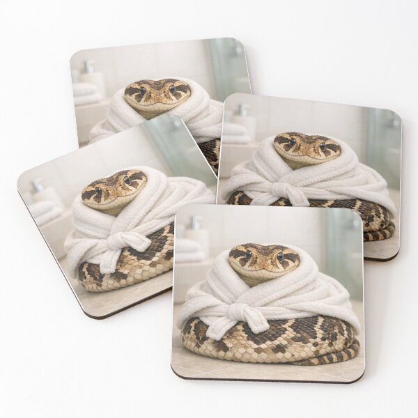 Item preview, Puff Adder Wearing a Bathrobe designed and sold by Sillytoe.
