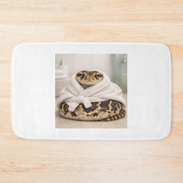 Item preview, Puff Adder Wearing a Bathrobe designed and sold by Sillytoe.
