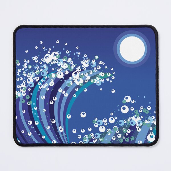 Item preview, Japanese Great Wave & Full Moon | Ocean Night Art designed and sold by Lauren Visual Arts.