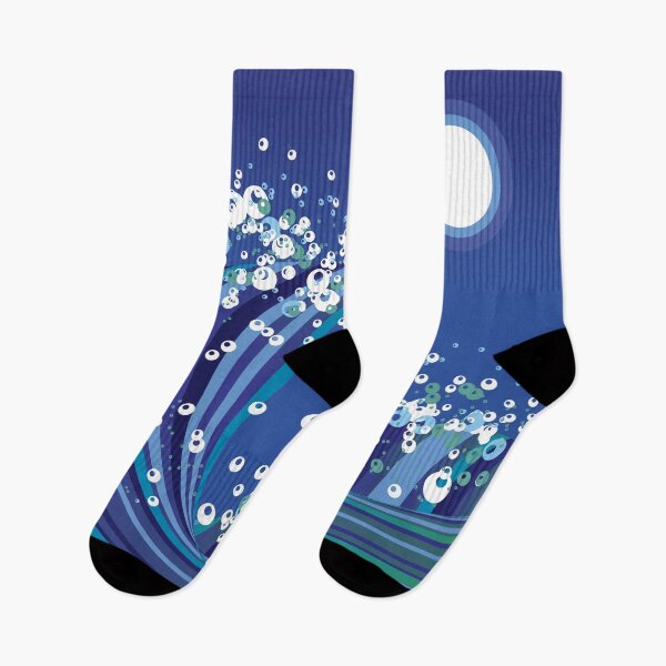 Item preview, Japanese Great Wave & Full Moon | Ocean Night Art designed and sold by Lauren Visual Arts.
