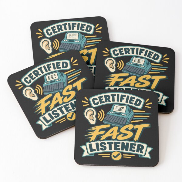 Item preview, Certified Fast Listener Funny Court Reporter Gift designed and sold by DreamLayerStudio.