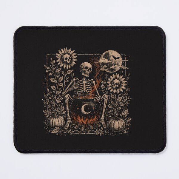 Item preview, Smelling Flowers Skeleton – Vintage Skull Botanical Gothic Floral Halloween designed and sold by Clairenity Studio.