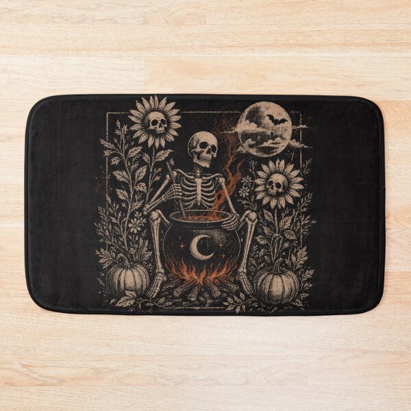 Item preview, Smelling Flowers Skeleton – Vintage Skull Botanical Gothic Floral Halloween designed and sold by Clairenity Studio.