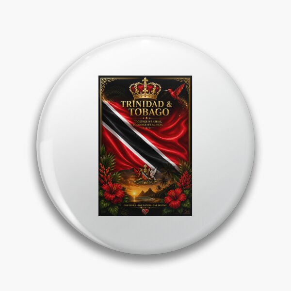 Item preview, Trinidad & Tobago Crowned Caribbean Pride  designed and sold by     Crowned Canvas Studio ⭐ .