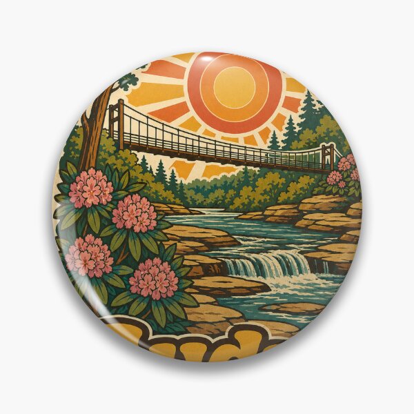 Item preview, Audra State Park West Virginia Travel Souvenir - Retro Illustration designed and sold by VisualArtsOasis.