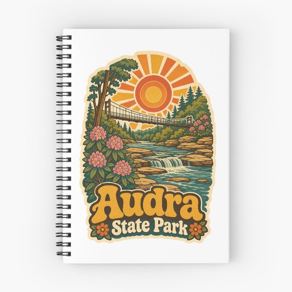 Item preview, Audra State Park West Virginia Travel Souvenir - Retro Illustration designed and sold by VisualArtsOasis.