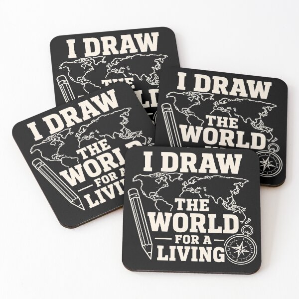 Item preview, I Draw The World For A Living Funny Cartographer Gift designed and sold by DreamLayerStudio.