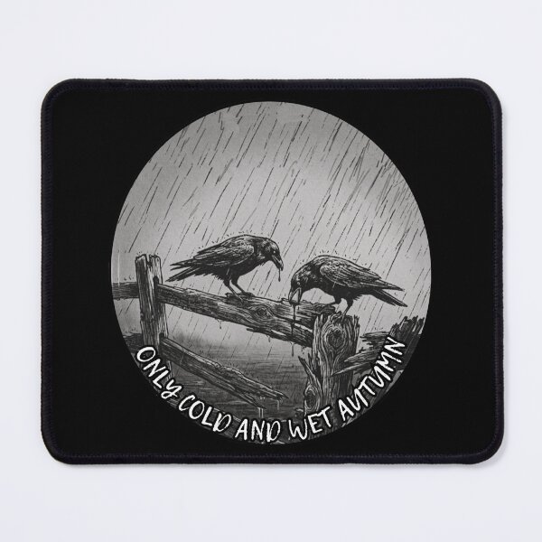 Item preview, Only Cold and Wet Autumn - Dark Cottagecore Crows in Rain designed and sold by Stefanrajzer.