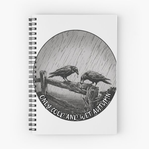 Item preview, Only Cold and Wet Autumn - Dark Cottagecore Crows in Rain designed and sold by Stefanrajzer.