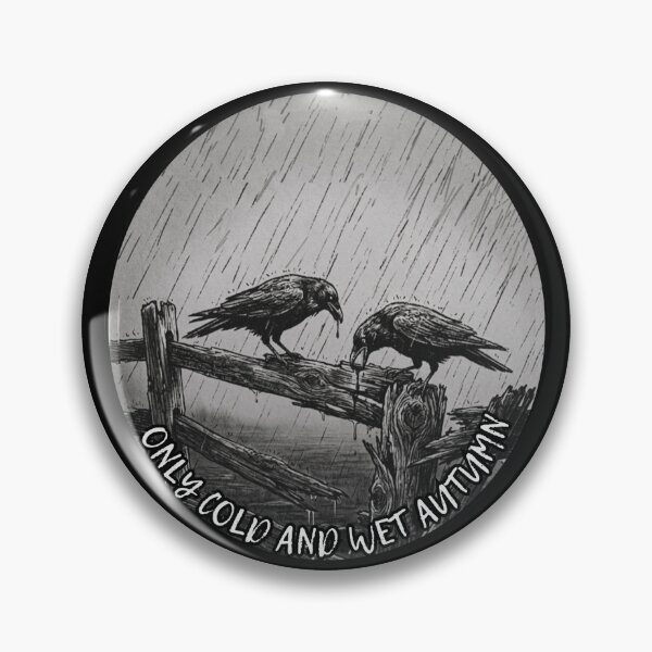 Item preview, Only Cold and Wet Autumn - Dark Cottagecore Crows in Rain designed and sold by Stefanrajzer.