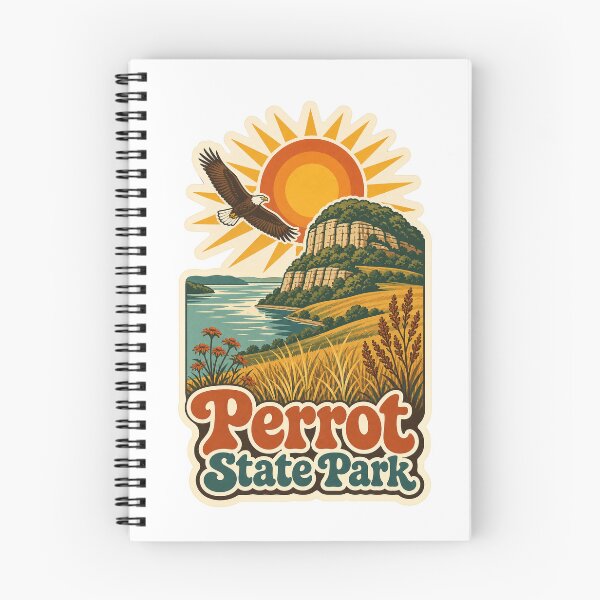 Item preview, Perrot State Park Wisconsin Travel Souvenir - Retro Illustration designed and sold by VisualArtsOasis.