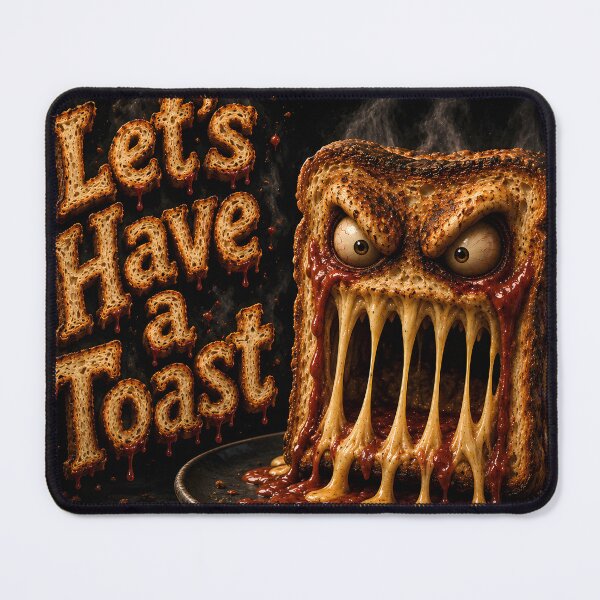 Item preview, Let's Have a Toast - Funny Scary Monster Bread Horror Comedy Food designed and sold by HorrorWorldWeb.