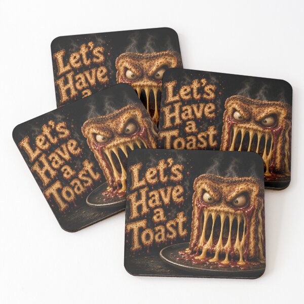 Item preview, Let's Have a Toast - Funny Scary Monster Bread Horror Comedy Food designed and sold by HorrorWorldWeb.