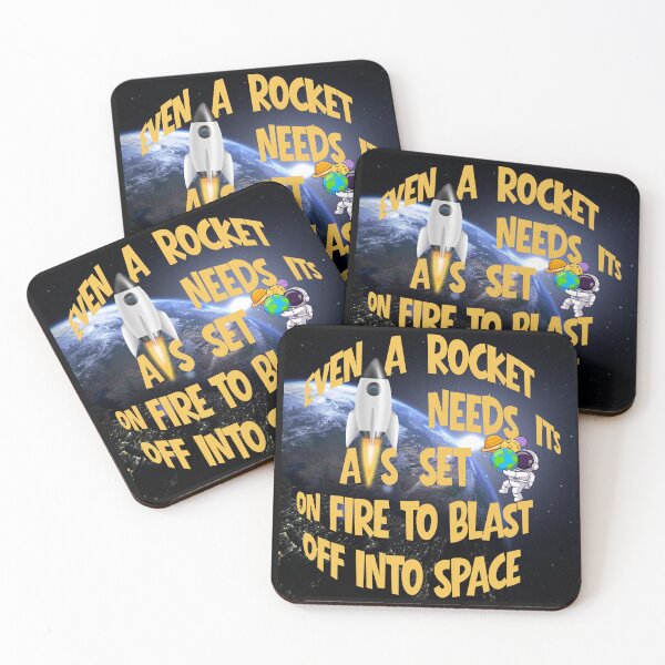 Item preview, Even A Rocket Needs Its A.s Set On Fire To Blast Off Into Space-Funny Motivational Space Quote designed and sold by MarthaPlace.