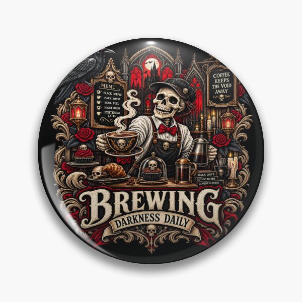 Item preview, Brewing Darkness Daily Gothic Coffee designed and sold by TheInkRaven.