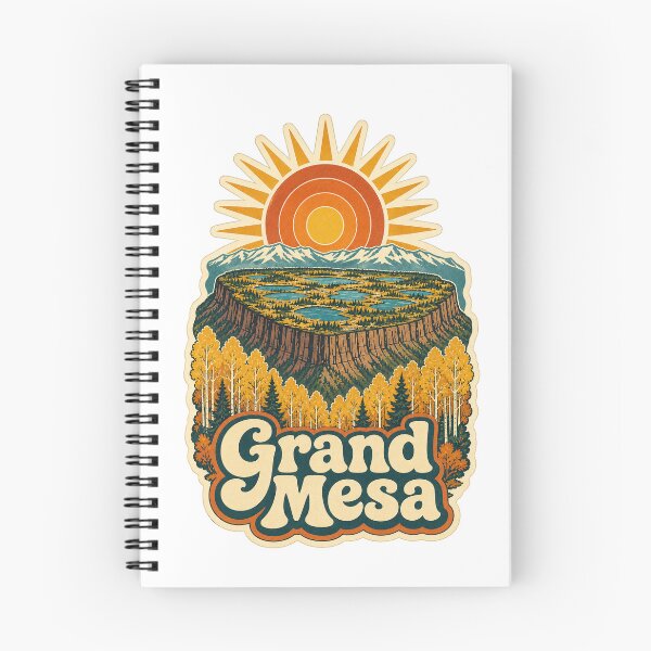 Item preview, Grand Mesa Colorado Travel Souvenir - Retro Illustration designed and sold by VisualArtsOasis.