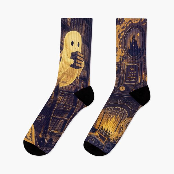 Item preview, Bookish Library Ghost on Rainy Night designed and sold by Shelley Loewnau-Jones Studio.