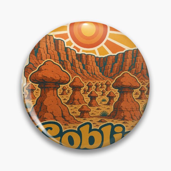 Item preview, Goblin Valley Utah Travel Souvenir - Retro Illustration designed and sold by VisualArtsOasis.
