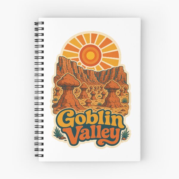 Item preview, Goblin Valley Utah Travel Souvenir - Retro Illustration designed and sold by VisualArtsOasis.