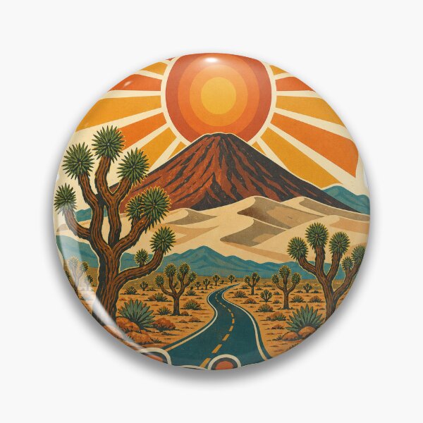 Item preview, Mojave National Preserve California Travel Souvenir - Retro Illustration designed and sold by VisualArtsOasis.