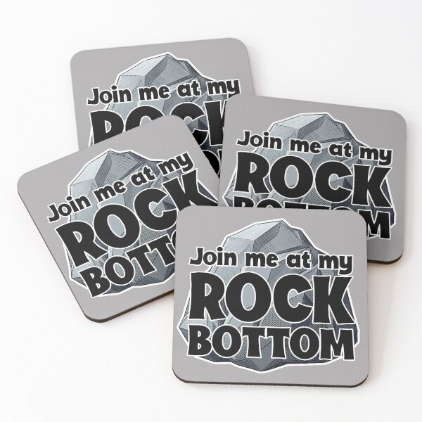 Item preview, Rock Bottom - Anti-Motivational Humor designed and sold by Deviant Logic Design.