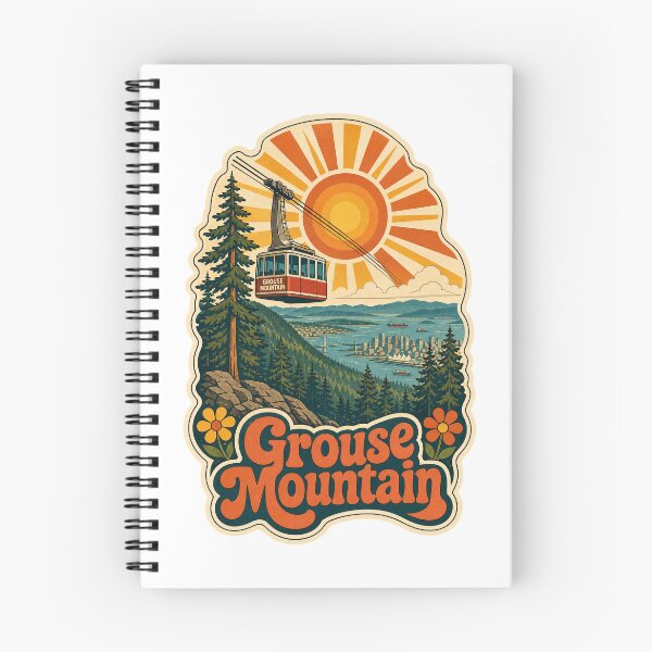 Item preview, Grouse Mountain British Columbia Travel Souvenir - Retro Illustration designed and sold by VisualArtsOasis.