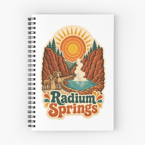 Item preview, Radium Hot Springs British Columbia Travel Souvenir - Retro Illustration designed and sold by VisualArtsOasis.