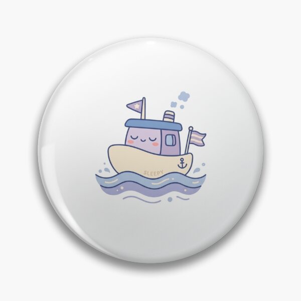 Item preview, Cute Kawaii Night Tugboat Illustration designed and sold by ajamzbox.