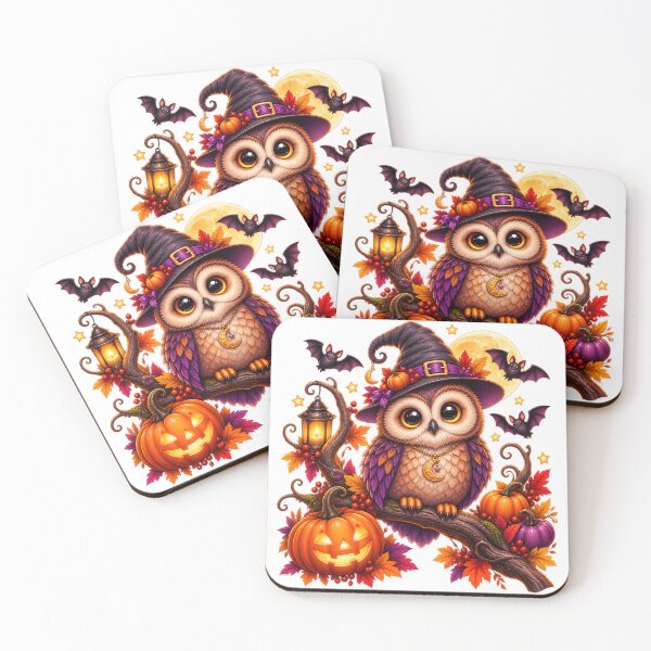Item preview, Cute Halloween Owl – Magical Pumpkin Night designed and sold by Clothes With Smiling Animals Walt Gral.