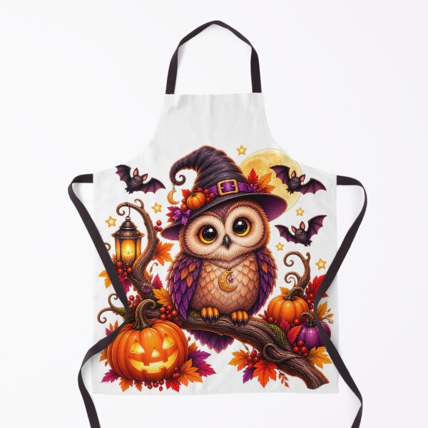 Item preview, Cute Halloween Owl – Magical Pumpkin Night designed and sold by Clothes With Smiling Animals Walt Gral.