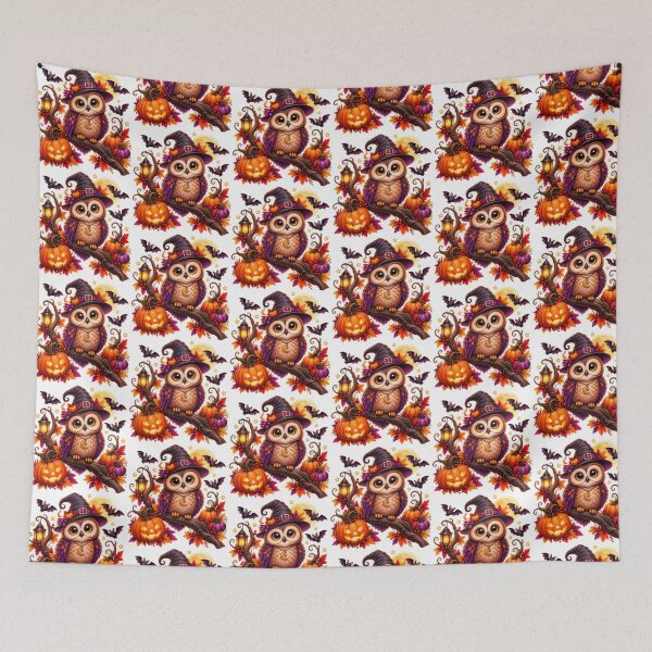 Item preview, Cute Halloween Owl – Magical Pumpkin Night designed and sold by Clothes With Smiling Animals Walt Gral.