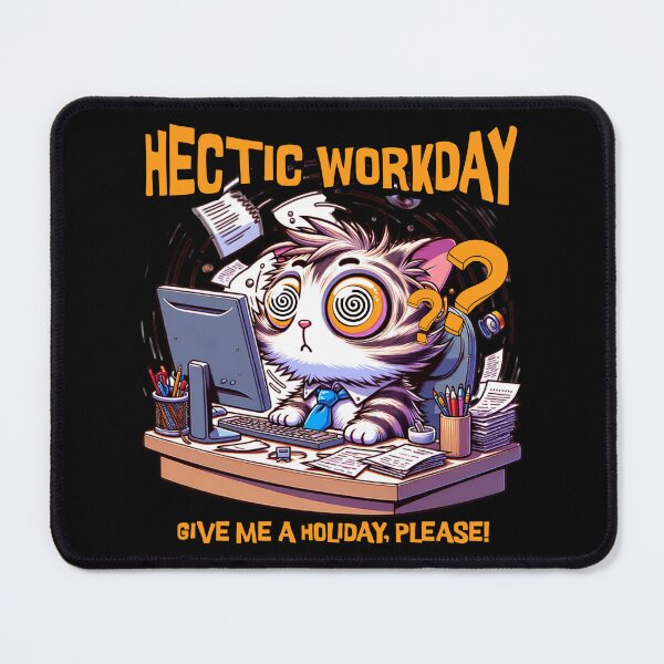 Item preview, Hectic Workday Funny Cat T-Shirt, Office Humor Co-worker Gift designed and sold by baretyas.