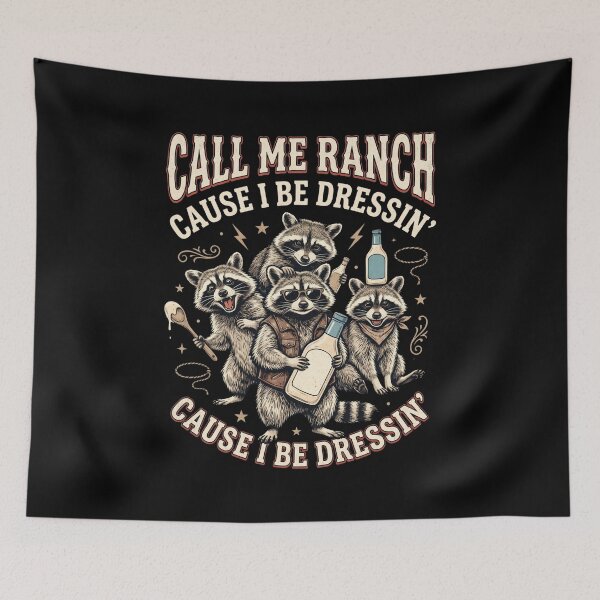 Item preview, Call Me Ranch Cause I Be Dressing Funny Raccoon Meme designed and sold by MOONE FLOWER.