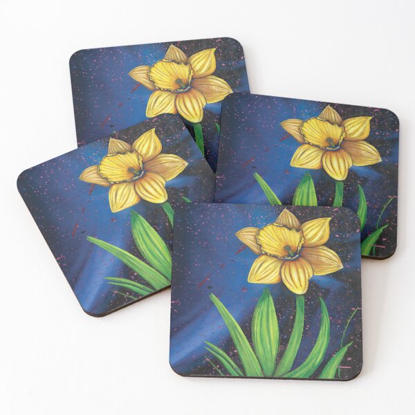 Item preview, Cosmic Daffodil Flower | Galaxy Botanical Painting designed and sold by Lauren Visual Arts.