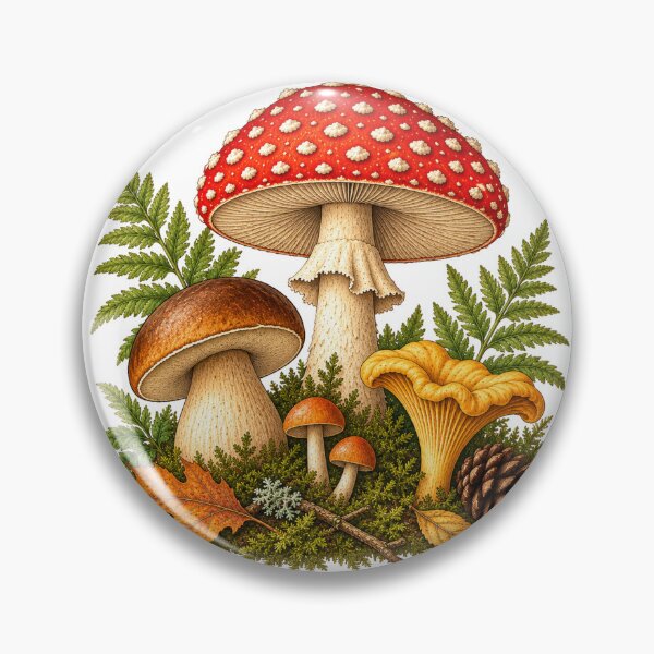 Item preview, Vintage Forest Mushrooms designed and sold by Zeewind.