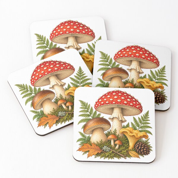 Item preview, Vintage Forest Mushrooms designed and sold by Zeewind.