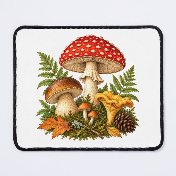 Item preview, Vintage Forest Mushrooms designed and sold by Zeewind.
