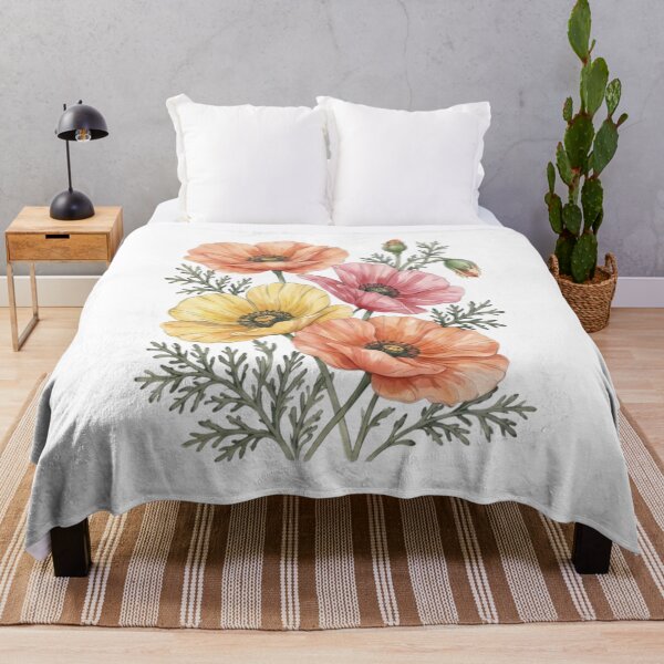 Item preview, Classic Poppy Flower Graphic, Wildflower Botanical Nature designed and sold by DesignDenDo ⭐⭐⭐⭐⭐.