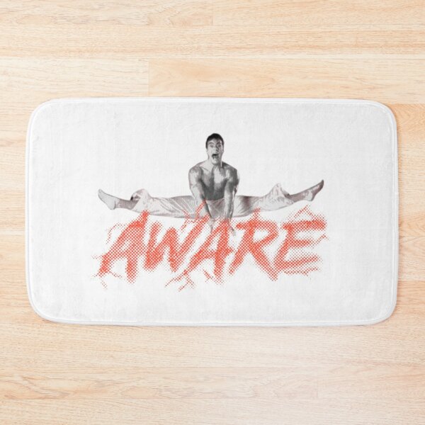 Item preview, AWARE - Vintage 80s Martial Arts Poster - JCVD Split Jump - Grunge Halftone Design designed and sold by Wawan35200.