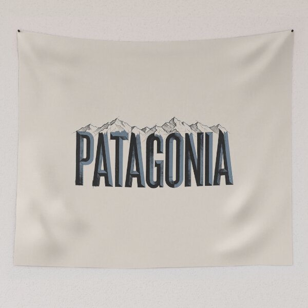 Item preview, Patagonia Mountains Hand Drawn Vintage Typography Graphic designed and sold by KiwiRider.