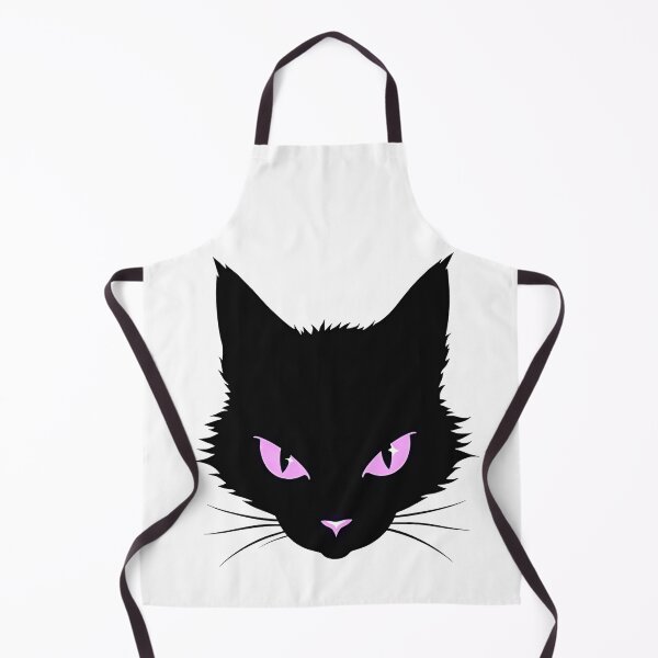 Item preview, Shadow black cat with glowing pink eyes designed and sold by Prints by Mat.