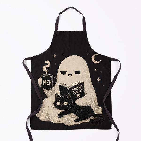Item preview, Ghost Cat – Spooky Black Cat Halloween Coffee Lover Introvert designed and sold by Clairenity Studio.