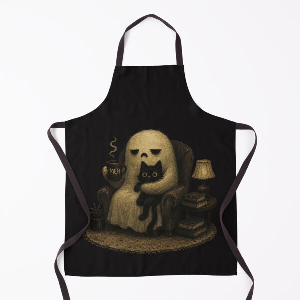 Item preview, Ghost Cat – Spooky Black Cat Halloween Coffee Lover Introvert designed and sold by Clairenity Studio.