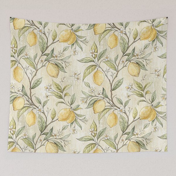 Item preview, Vintage Lemon Blossom Botanical Pattern designed and sold by Storybook Botanica.