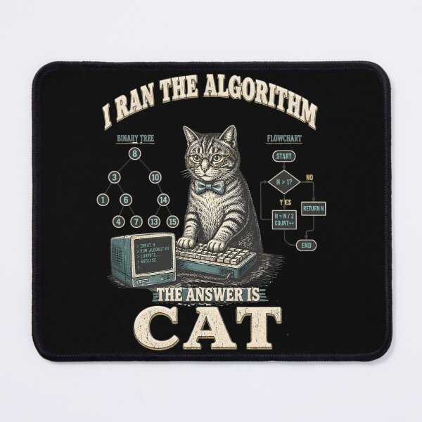 Item preview, I Ran The Algorithm Solution The Answer Is Cat Scientific Kitten Vintage Apparel designed and sold by LeSoniPapaPrint.